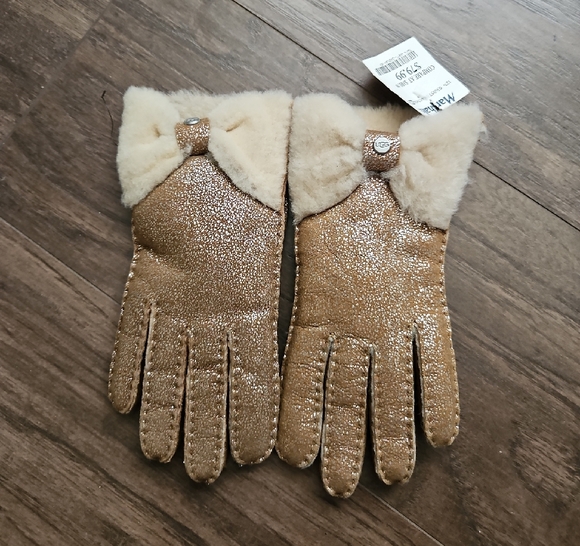 UGg Stylish Gold Women's Gloves - Picture 1 of 4